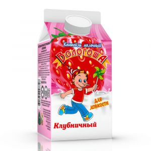 Коктейль молочный пастеризованный Клубничный «Вологоша»